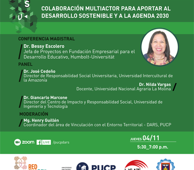 Talk “Multiactor collaboration to contribute to sustainable development and the 2030 agenda”