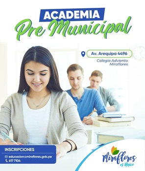Call for Volunteers of the Pre-Municipal Academy of Miraflores