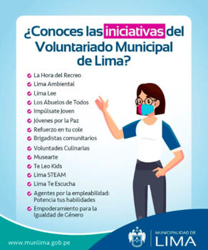 Convocatoria Voluntariado Municipal de Lima